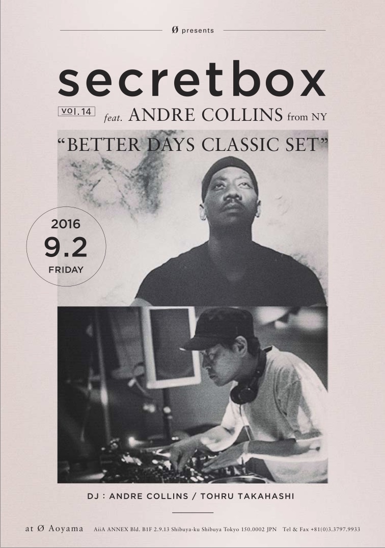 secretbox vol.14 feat ANDRE COLLINS from NY  ” BETTER DAYS CLASSIC SET “